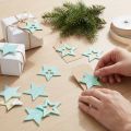 Ozdobné hvězdičky pro ruční práce Mint samolepící pěnová guma 4cm 36ks | Floristik24.cz