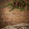 Adventní dekorace, vánoční dekorace hvězda, dekorativní hvězda juta š20cm 5 ks | Floristik24.cz