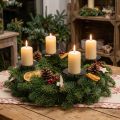 Svícen na ucpání kovový pro adventní černý Ø8cm 4 ks | Floristik24.cz