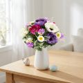 Umělá kytice sasanek, jarní dekorace, všestranná v moderním designu, 26 cm | Floristik24.cz
