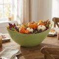Dekorační miska plastová světle zelená 39cm x 13cm H13cm 1 kus | Floristik24.cz