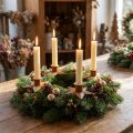 Svícny svíčky adventní hvězda hnědé Ø9,5cm 4ks | Floristik24.cz