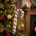 Deco Candy Cane Christmas Red White Striped H34cm | Floristik24.cz