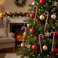 Ozdoba na vánoční stromeček cukrová třtina 18cm 12ks | Floristik24.cz