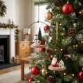 Dekorativní věšák Santa Claus Sněhulák hvězda V13cm 2ks | Floristik24.cz