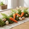 Mrkvová dekorace mrkev vločkovaná oranžově zelená H23cm 8 ks | Floristik24.cz