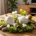 Keramická dekorativní figurka kachny pro perfektní upoutání pozornosti v obývacím pokoji, 13 cm, 2 kusy | Floristik24.cz