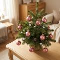 Mini vánoční koule starorůžové skleněné kuličky Ø2,5cm 22 ks | Floristik24.cz