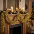 Glamorous Golden Tinsel Garland 270 cm – Ideální pro slavnostní a elegantní dekorace | Floristik24.cz