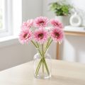 Umělé zahradní květiny gerbery, růžové, 47 cm, 6 kusů | Floristik24.cz