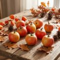 Umělé ovoce Dekorativní jablka Cox Orange 3,5 cm 24 kusů Rozptylová dekorace Podzimní dekorace | Floristik24.cz