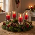 Svícen na zátku kov/sklo Ø5cm H14cm 4 ks | Floristik24.cz