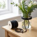 Jutová šňůra černá, ozdobná šňůra, přírodní jutové vlákno, ozdobná šňůrka Ø8mm 7m | Floristik24.cz