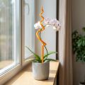 Kůl na orchideje, plastový, oranžový, pomůcka pro lezení na orchideje, V64cm | Floristik24.cz