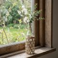 Deco láhev skleněná dekorace skleněná láhev s opletem Ø9,5cm H31cm | Floristik24.cz