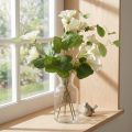 Umělý hrachor vonný, zahradní květiny, bílý, 85 cm | Floristik24.cz