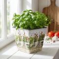 Květináč na bylinky, květináč s motivem, květináč V13cm Š13,5cm | Floristik24.cz
