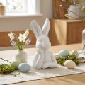 Figurka velikonočního zajíčka Shabby Chic Rabbit Thinking White 11×9×20,5cm | Floristik24.cz