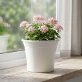 Plastový hrnec “Irys” bílý Ø25cm V21cm 1 ks | Floristik24.cz