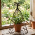Drátěná digestoř, ozdobný zvonek, mřížovina z kovu Hnědá V25cm Ø16cm | Floristik24.cz
