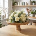 Dekorativní talíř dřevěný s podstavcem na dort optic natural Ø25cm | Floristik24.cz