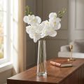 Bílá umělá orchidej Phalaenopsis Real Touch 85cm | Floristik24.cz