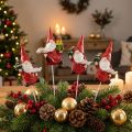 Vánoční trpaslík ozdobný špunt skřítek Santa Claus 7cm 4 ks | Floristik24.cz