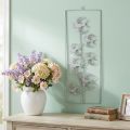 Dekorace vlaštovka, nástěnná dekorace z kovu, ptáčci k zavěšení bílá, stříbrná shabby chic V47,5 cm | Floristik24.cz