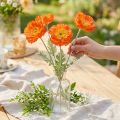Umělé máky letní květiny oranžová Ø7cm L78cm 3ks | Floristik24.cz