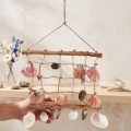 Závěsná dekorace námořní rybářská síť dekorace mušle 50x32cm | Floristik24.cz