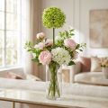 Okrasná cibule Allium, hedvábný květ, umělá kulička pórek zelený Ø20cm L72cm | Floristik24.cz