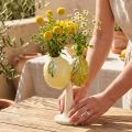 Keramická dekorace citronová váza středomořská dekorace na stůl V22cm | Floristik24.cz