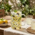 Skleněný džbán citrony a olivy dekorativní džbán skleněný V17cm | Floristik24.cz