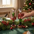 Vánoční dekorace figurky myší 14,5 cm červeno-zelené 2 kusy | Floristik24.cz