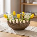 Dekorativní váza Lodní keramická váza Hnědá 23×8,5cm H11cm | Floristik24.cz
