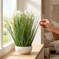 Dekorativní tráva s květy Cosmea v misce H45cm | Floristik24.cz