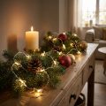 LED světelný řetěz hvězdy micro LED časovač uvnitř stříbrné 1,90m | Floristik24.cz