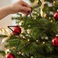 Velké černé třpytivé závěsné hvězdy, Ø24cm, vánoční a párty dekorace, sada 6 kusů | Floristik24.cz