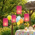 Lampion Train Lucerna růžová Ø10cm H13cm 8ks | Floristik24.cz