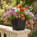 Hrnec “Nora” 23cm x 23cm H18,5cm antracit 1 kus | Floristik24.cz