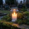 Náhradní svíčky do hrobových světel bílé 22h V6,5cm 15ks | Floristik24.cz