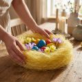 Sisalová tráva pro řemesla, řemeslný materiál přírodní materiál žlutá 300g | Floristik24.cz