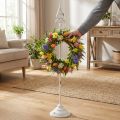 Stojan na věnec bílý shabby chic 1 háček V76 cm | Floristik24.cz