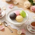 Umělé ozdobné makronky meringue, barevné, 5 cm, 8 kusů, zdobení do cukrářského pečiva | Floristik24.cz