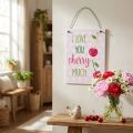 Závěsná cedule "Třešeň" 17cm x 12cm 4ks - Dekorativní cedule s ovocným vyznáním lásky | Floristik24.cz