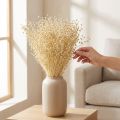 Sušená tráva len sušený přírodní bělený 50-55cm 180g | Floristik24.cz