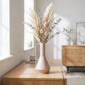 Moderní dekorativní kovová váza ve světle růžové barvě, 19,5 cm; designový dekorativní džbán, výška 38,5 cm, na sušené květiny | Floristik24.cz