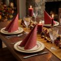 Ubrousky Bordeaux Emboss Ornaments 33x33cm 15ks | Floristik24.cz
