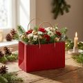 Dárkové tašky červené papírové tašky s uchem 24×12×12cm 6ks | Floristik24.cz