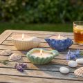 Venkovní keramická svíčka Citronella Candle Shell 14cm 3ks | Floristik24.cz